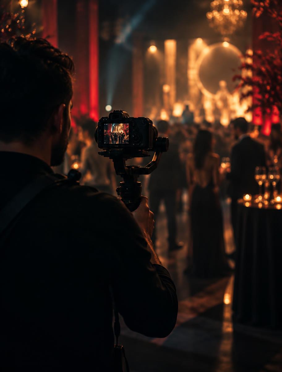 A Crowd Siren content creator filming a live brand event